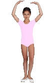 BODY DANZA LYCRA MEZZA MANICA ROSA BAMBINA